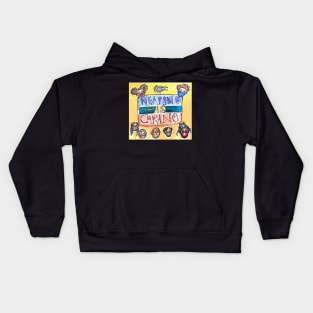 Wearing is Caring (square option) Kids Hoodie